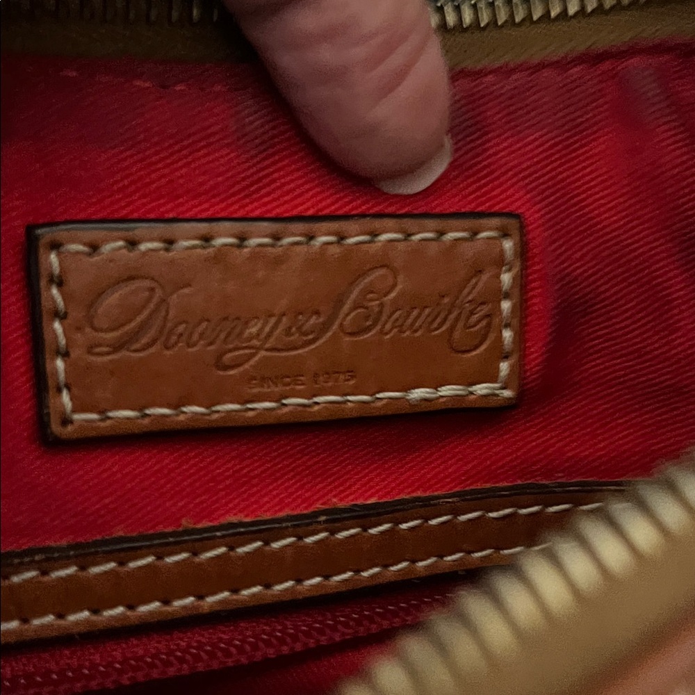 Dooney & Bourke Brown Leather Hobo Bag - Picture 3 of 6
